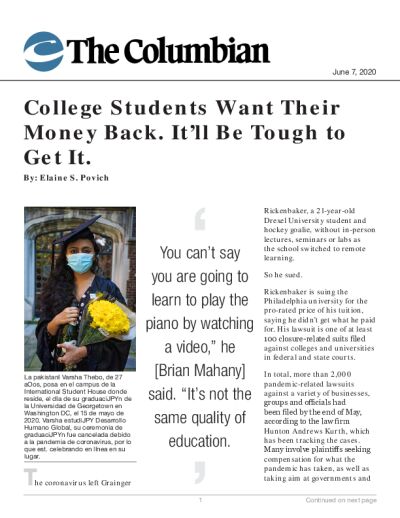 College Students Want Their Money Back. It’ll Be Tough to Get It.