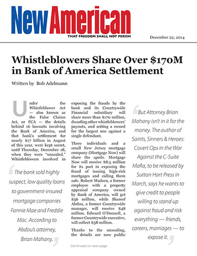 Whistleblowers Share Over $170M in Bank of America Settlement