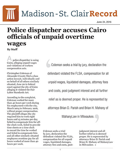 Police dispatcher accuses Cairo officials of unpaid overtime wages
