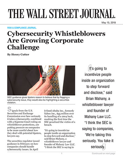 Cybersecurity Whistleblowers Are Growing Corporate Challenge