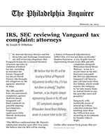 IRS, SEC reviewing Vanguard tax complaint: attorneys