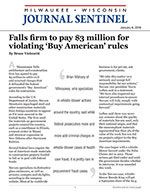 Falls firm to pay $3 million for violating 'Buy American' rules