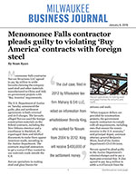 Menomonee Falls contractor pleads guilty to violating 'Buy America' contracts with foreign steel