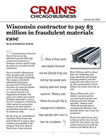 Wisconsin contractor to pay $3 million in fraudulent materials case