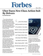 Uber Faces New Class Action Suit By Drivers