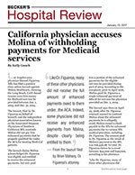 California physician accuses Molina of withholding payments for Medicaid services