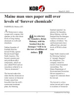 Maine man sues paper mill over levels of 'forever chemicals'