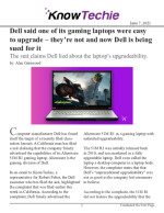 Dell said one of its gaming laptops were easy to upgrade – they’re not and now Dell is being sued for it